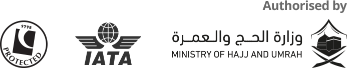 Authorised by IATA, ATOL & Ministry of Hajj and Umrah